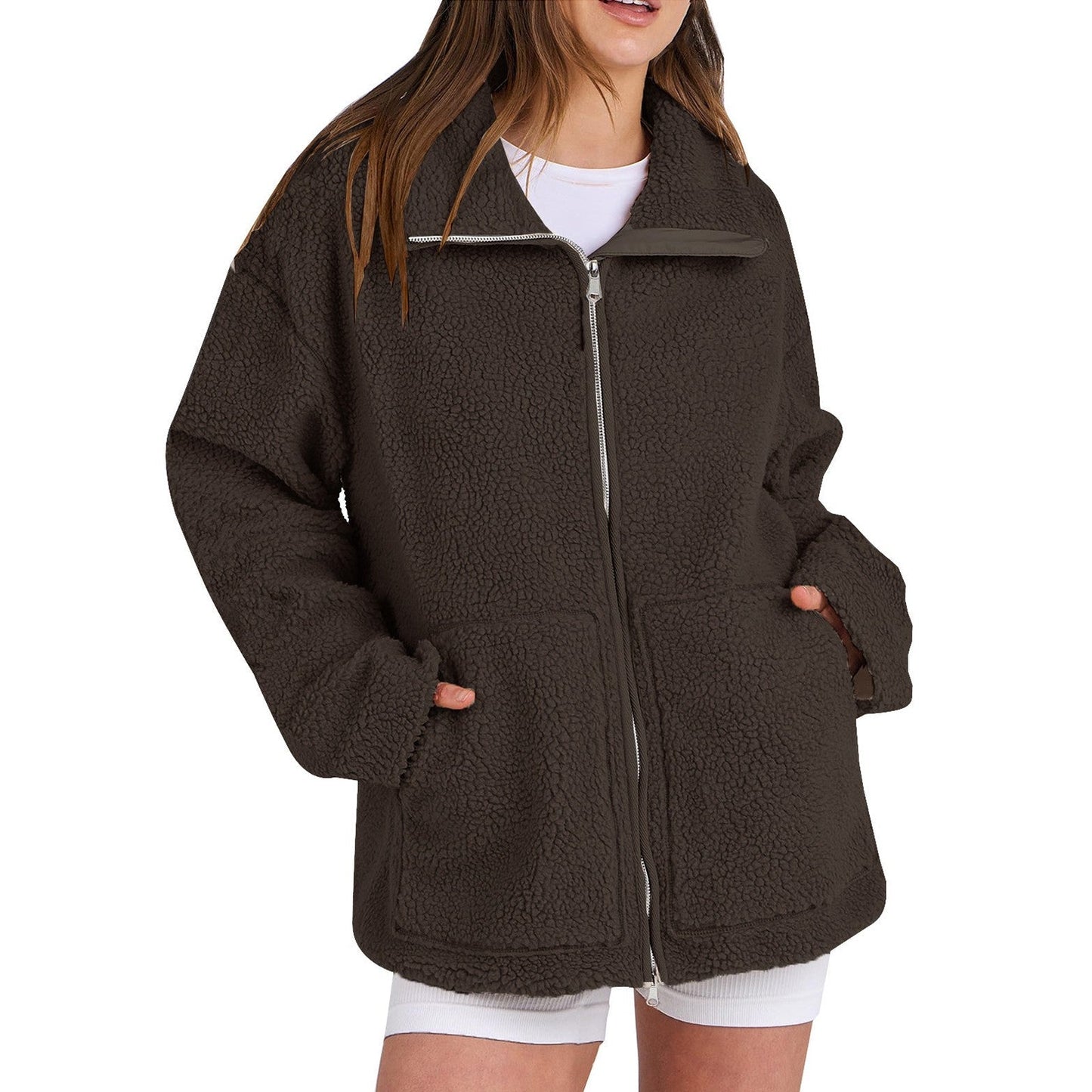 Sherpa Fleece Zip Jacket