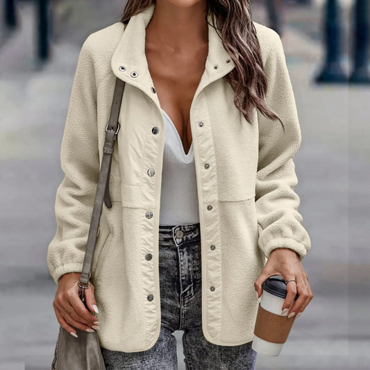 Fleece Button Front Jacket