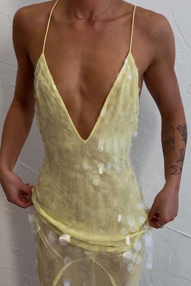 Sequin Slip Maxi Dress Gown