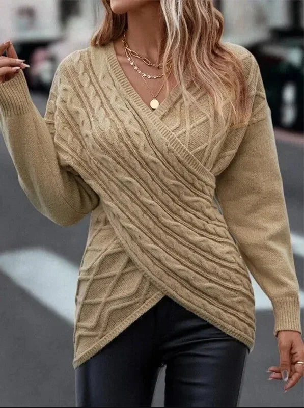 Wrap Knit Sweater for Women