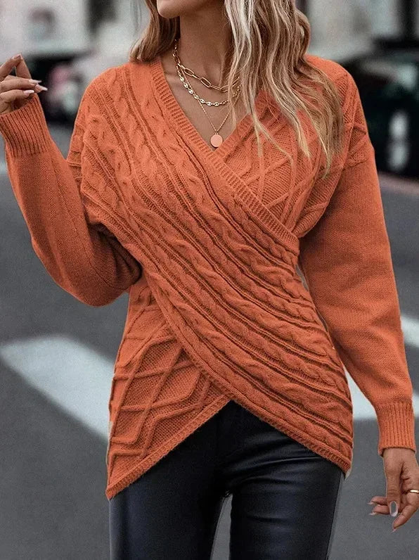 Wrap Knit Sweater for Women
