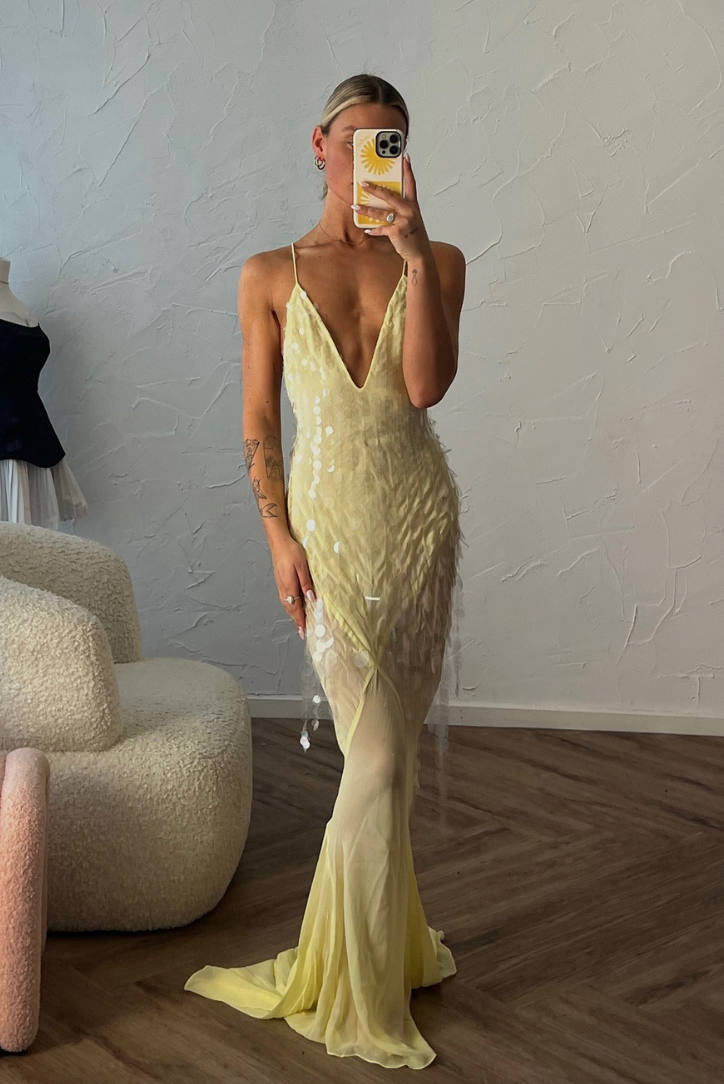 Sequin Slip Maxi Dress Gown