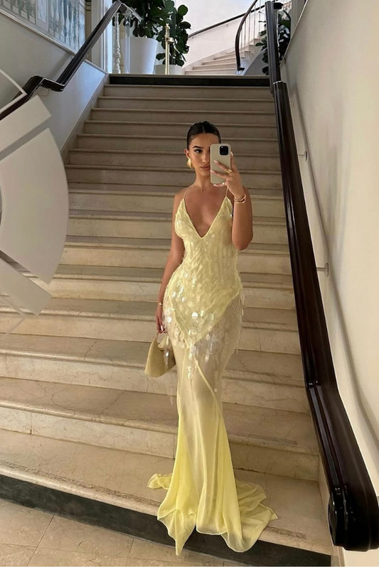 Sequin Slip Maxi Dress Gown