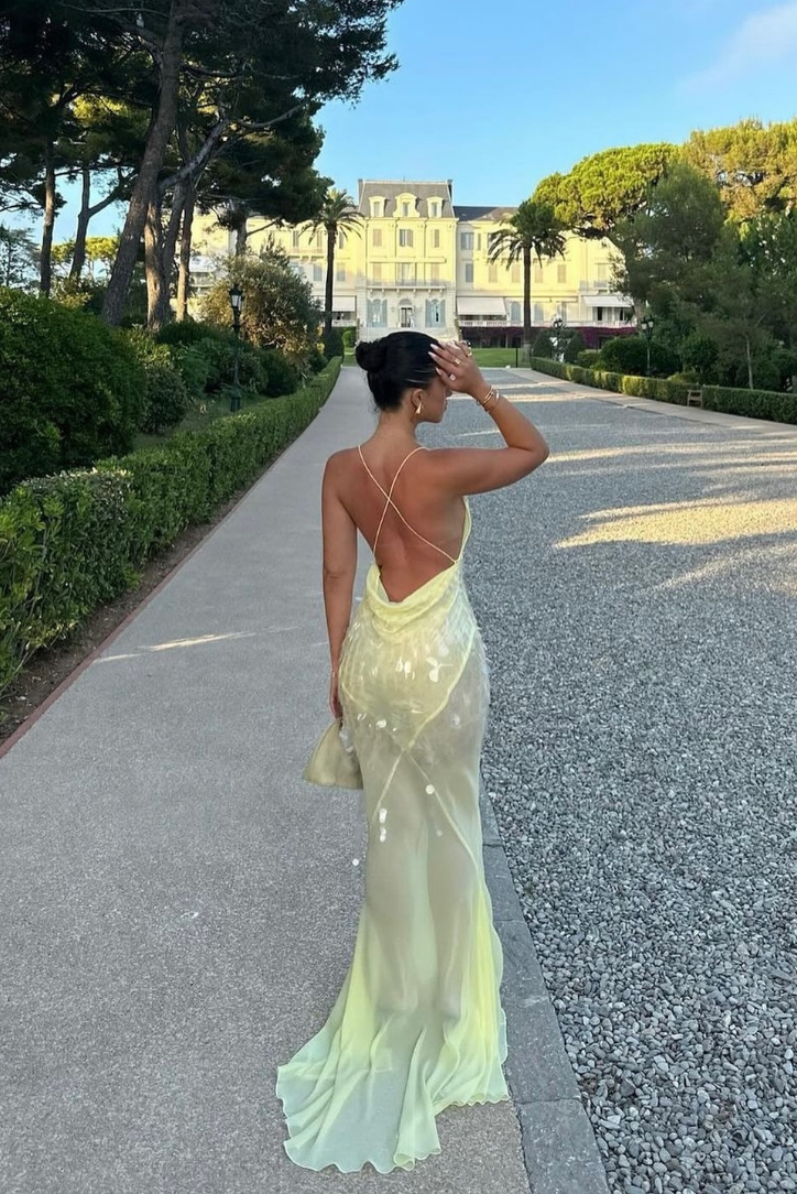 Sequin Slip Maxi Dress Gown