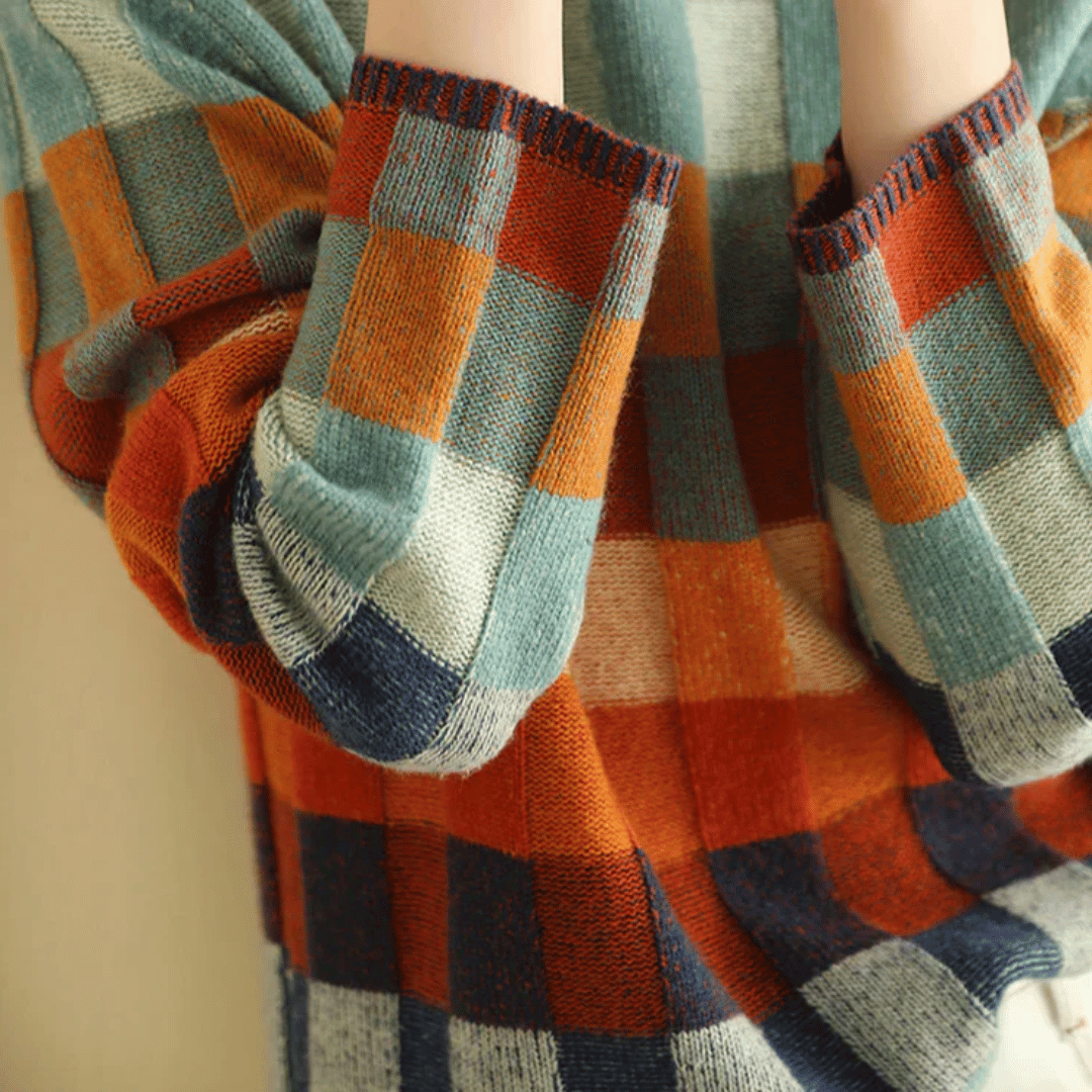 Cashmere Colorblock Turtleneck Sweater