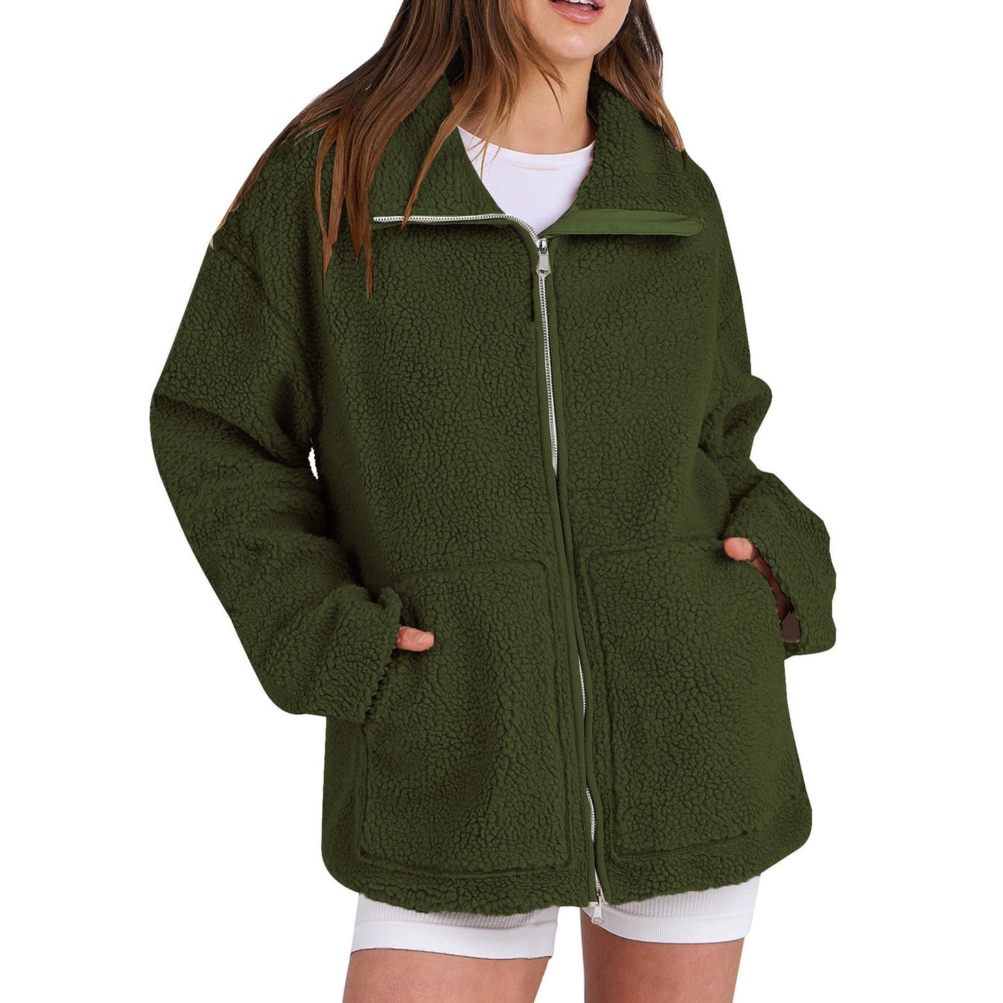 Sherpa Fleece Zip Jacket