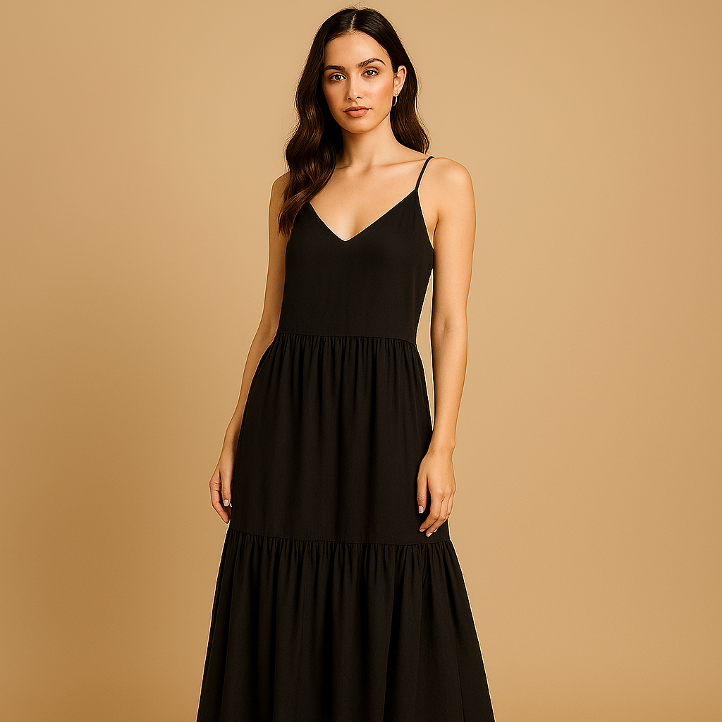 Black Flowing Maxi Dress