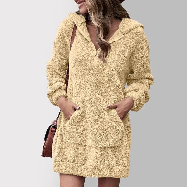 Fleece Hoodie Dress