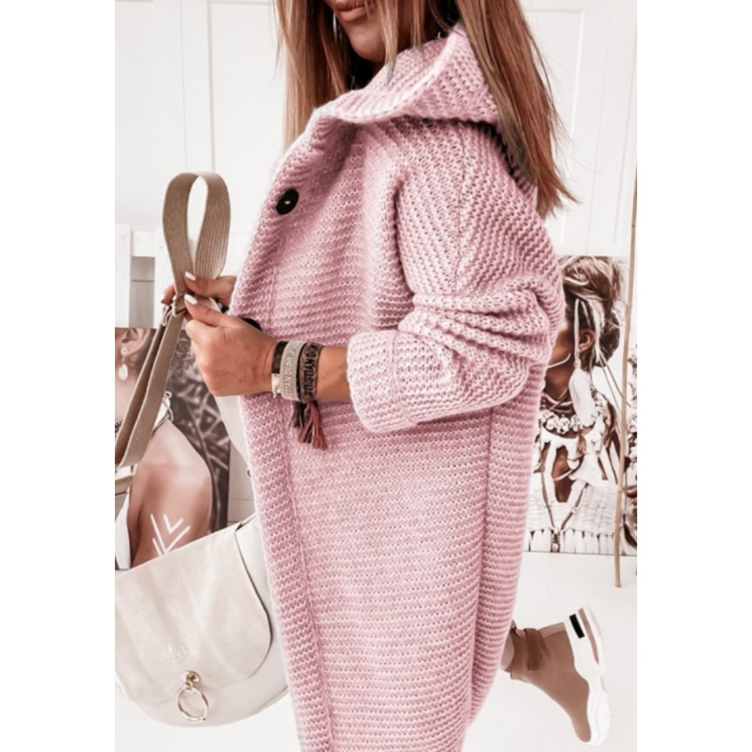 Cozy Hooded Knit Cardigan Coat