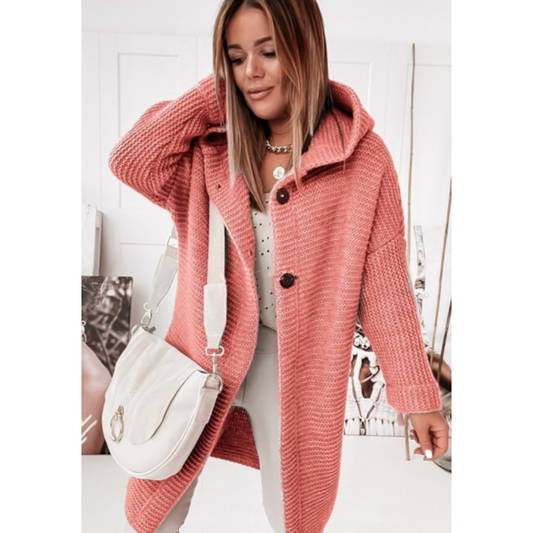 Cozy Hooded Knit Cardigan Coat