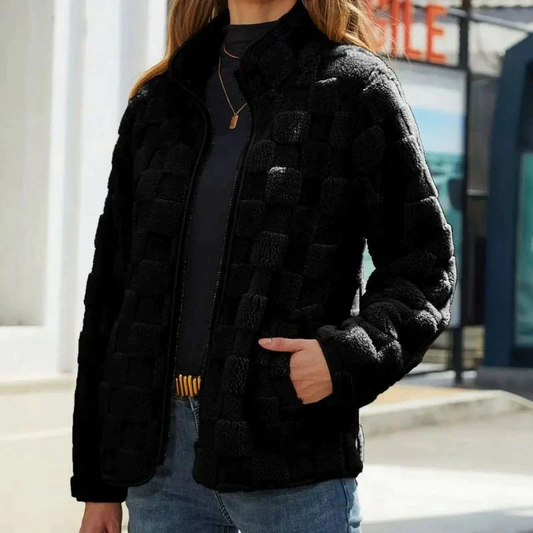 Textured Fleece Zip Jacket