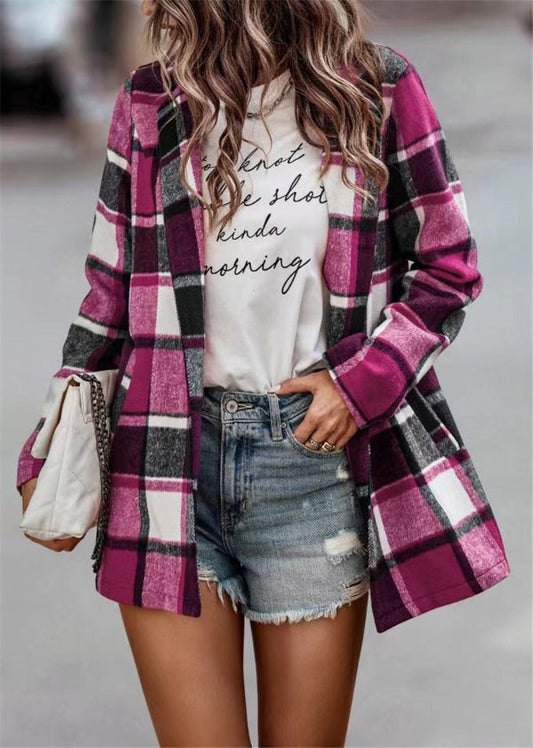 Plaid Shirt Jacket for Women