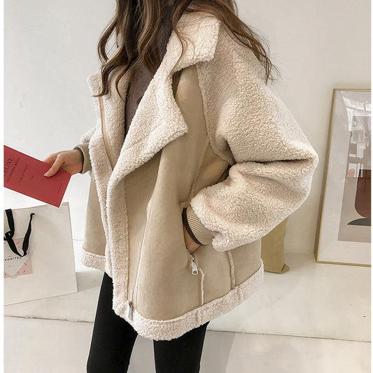 Shearling Lined Oversized Aviator Jacket
