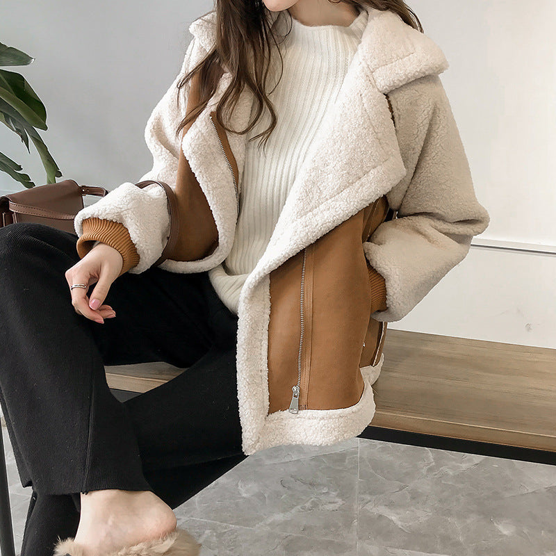 Shearling Lined Oversized Aviator Jacket