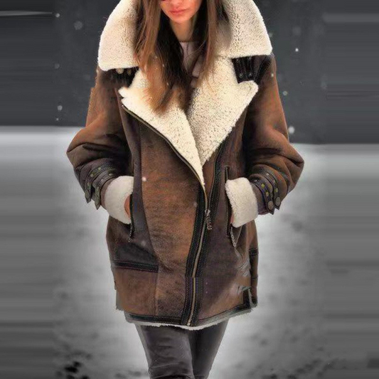 Women’s Shearling Leather Aviator Jacket