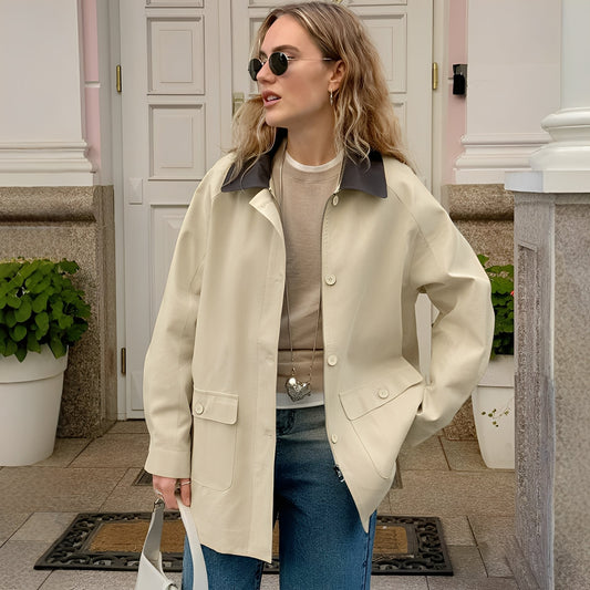 Casual Button Down Jacket for Women