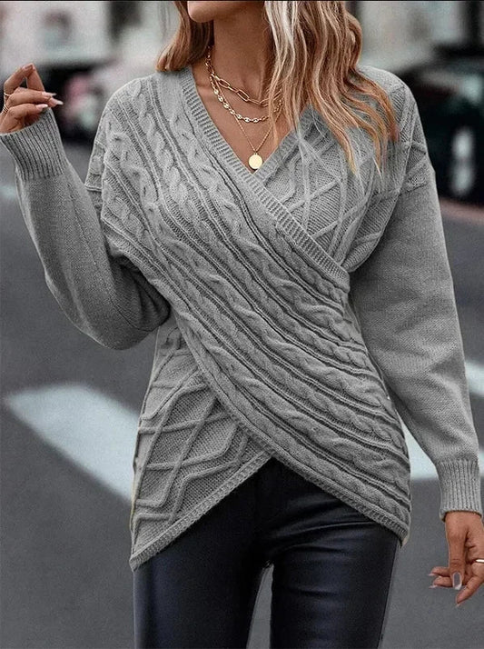 Wrap Knit Sweater for Women