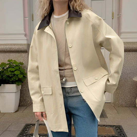 Casual Button Down Jacket for Women