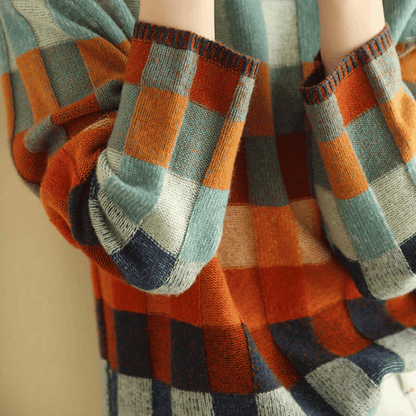 Cashmere Colorblock Turtleneck Sweater