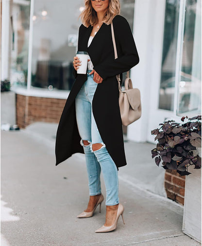 Long Open Front Waterfall Coat