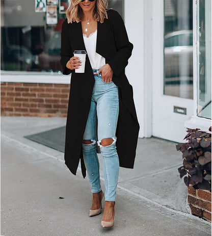 Long Open Front Waterfall Coat