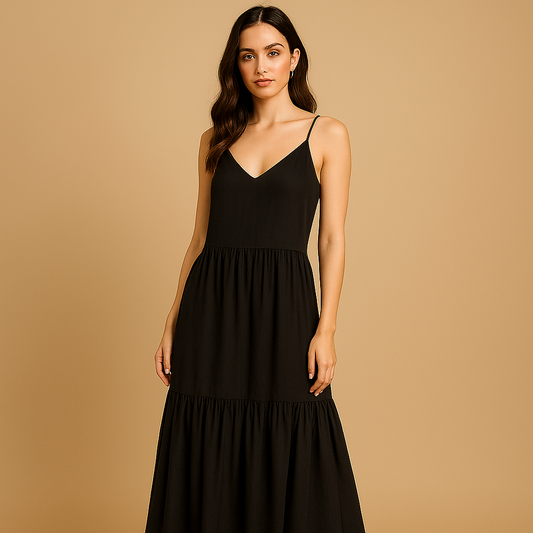 Black Flowing Maxi Dress