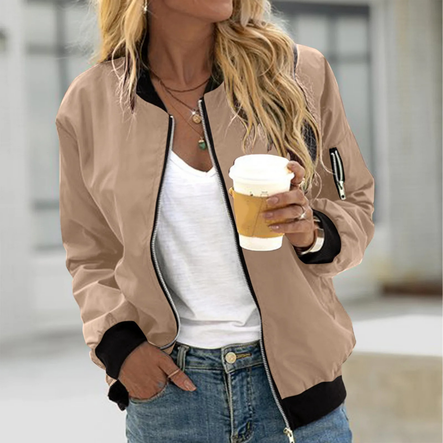 Lightweight Zip Bomber Jacket