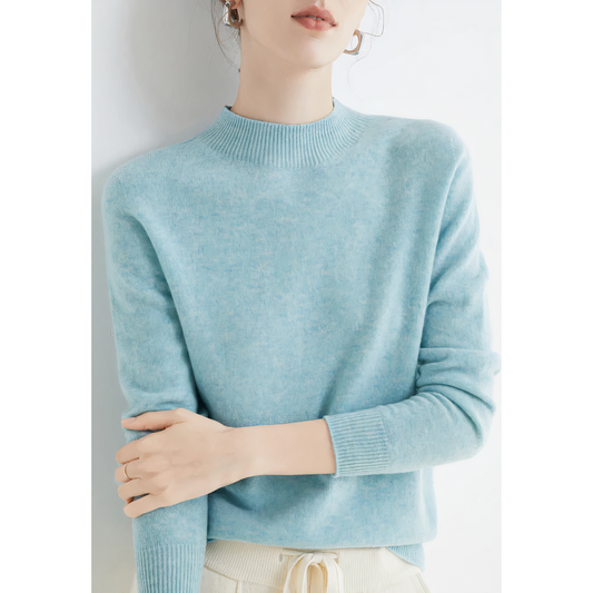 Cashmere Mock Neck Pullover Sweater