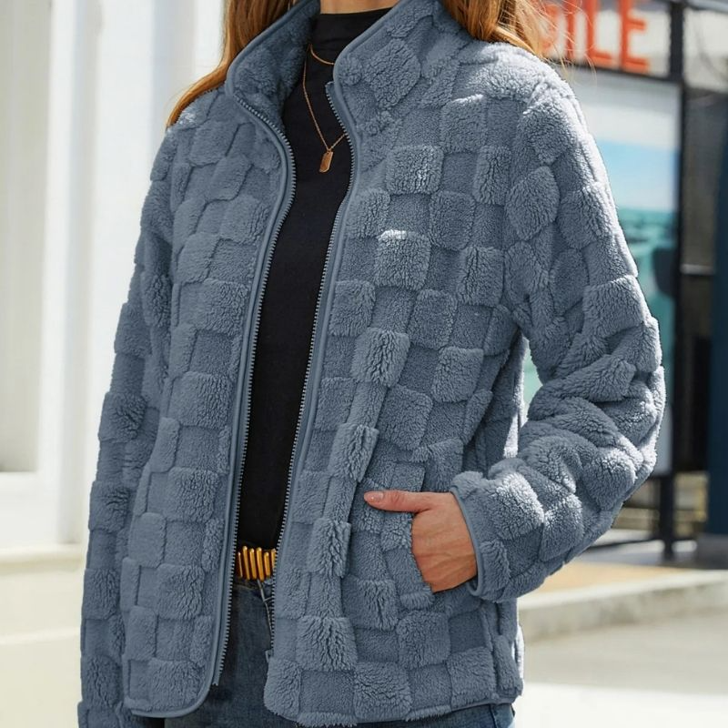 Textured Fleece Zip Jacket