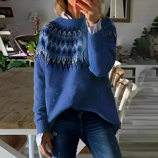 Fair Isle Knit Sweater for Women