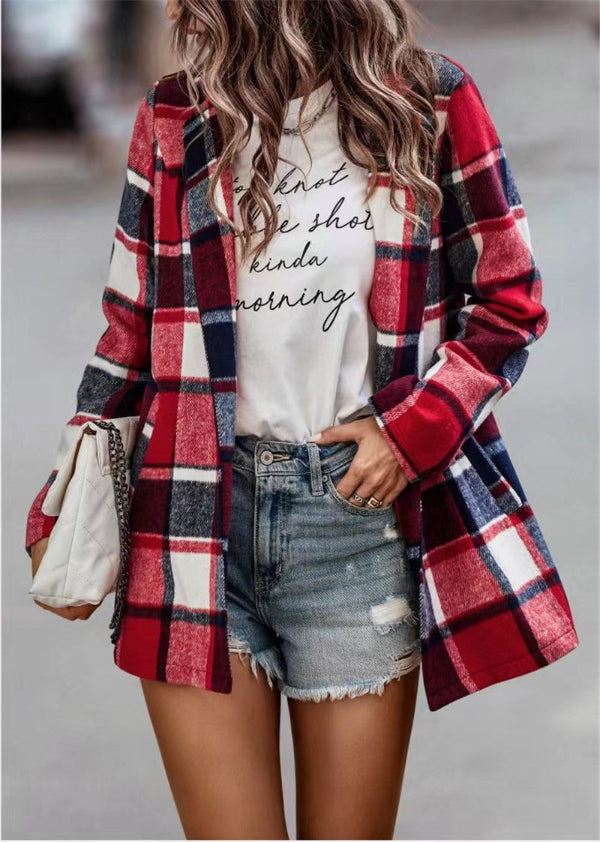 Plaid Shirt Jacket for Women